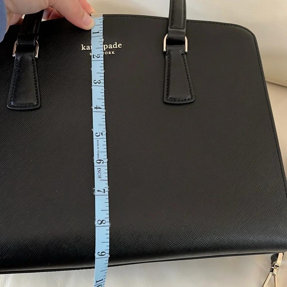 Kate Spade Perry Medium Satchel Saffiano Leather Black LIKE NEW CONDITION - Picture 15 of 15